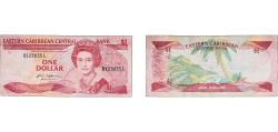 World Coins - Eastern Caribbean States 1988 1 Dollar (With Anguilla) Paper VF  P 21