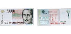 World Coins - Colombia Republic 1996 2000 Pesos (Old seal) Paper AU P 445