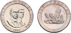 World Coins - Spain Kingdom 1990 M 200 Pesetas - Juan Carlos I (Cybele) Copper-nickel (75% copper, 25% nickel) Royal Mint of Spain (8000000) 10.5g UNC  KM 855 Schön 68