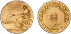 World Coins - France Vichy French State 1942 Art Medal Bronze gilded 61.99g UNC