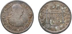 World Coins - Mexico Spanish colony 1803 FT ½ Real - Carlos IV Silver (.903) Mexico City Mint 1.64g VF  KM 72
