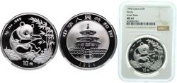 World Coins - China People's Republic 1994 10 Yuan (Panda) Silver (.999) (120000) 31.1g NGC MS 67  KM A623