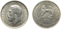 World Coins - Great Britain United Kingdom 1914 1 Shilling - George V (1st type) Silver (.925) (23415800) 5.66g XF KM 816 Sp 4013