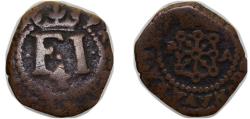 World Coins - Spain  Kingdom of Navarre Spanish states 1611-1621 PA 4 Cornados - Felipe III Copper 2.9g VF KM6