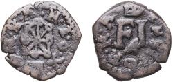 World Coins - Spain Kingdom of Navarre Spanish states 164? 4 Cornados - Philip IV Copper Pamplona Mint 4.03g VF Cal 1475