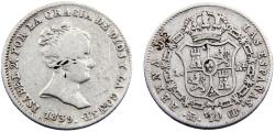 World Coins - Spain Kingdom Isabel II 1839 M CL 1 Real 1st portrait