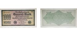 World Coins - Germany Weimar Republic 1922 1000 Mark (Reichsbanknote) Paper AU  P 76