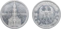 World Coins - Germany Germany - 1871-1948 Third Reich 5 Reichsmark (Potsdam Garrison Church) Silver (.900) 13.889g AU KM 83 AKS 26 J 357 Schön DM 83