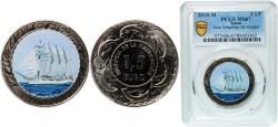 World Coins - Spain Kingdom 2018 M 1.5 Euro (School Ship Juan Sebastián de Elcano) Copper-nickel Royal Mint of Spain (10000) 15g PCGS MS 67  KM 1414