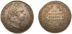 World Coins - France Kingdom 1776 Jeton - Académie de Normandie Silver 8.4g AU