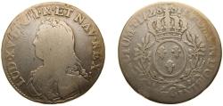 World Coins - France Kingdom 1728 C 1 Écu - Louis XV Silver (.917) Caen Mint (251532) 28.4g VF Dy royales 1675 GadR 321 KM 48