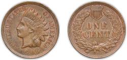 Us Coins - United States Federal republic 1906 1 Cent "Indian Head Cent" Bronze (96020530) 3.11g UNC KM 90a Schön 117a