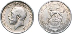 World Coins - Great Britain Kingdom 1920 1 Shilling - George V (2nd type) Silver (.500) Royal Mint (Tower Hill) (22825100) 5.66g XF KM 816a Sp 4023