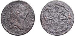 World Coins - Spain Kingdom 1778 2 Maravedis - Carlos III Copper Segovia Mint 2.32g XF KM 406.2 Cal 1920 Aureo 42