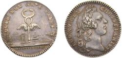 World Coins - France Kingdom ND Jeton - Louis XV, BÂTIMENTS DU ROI BATIMENTS DU ROI Silver 6.1g XF F3096