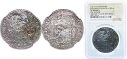 World Coins - Mexico Spanish colony 1811 - 1814 8 Reales Morelos/Chilpanzingo/LVS Countermarks on a cast 1811-Mo HJ 8 Reales of Ferdinand VII Silver NGC VF Tooled KM C286