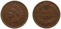 Us Coins - United States Federal republic 1890 1 Cent "Indian Head Cent" Bronze (.950 copper, .050 tin and zinc) Philadelphia Mint (57180114) 3.11g AU KM 90a Schön 117a