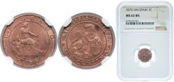 World Coins - Spain Provisional Government 1870 OM 1 Centimo - Provisional Government Bronze (95% copper, 4% tin, 1% zinc) Barcelona Mint (169890697) 1g NGC MS 62 KM 660 Cal 27