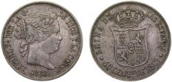 World Coins - Spain Kingdom Isabel II 1866 40 Centimos de Escudo 5.2g