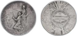 World Coins - France Third Republic 1912 Medal - Association agriculture de St Amand Silver plated bronze 37.57g AU
