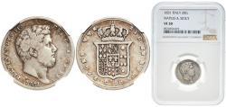 World Coins - Italy Kingdom of the Two Sicilies Kingdom 1851 20 Grana - Ferdinando II Silver (.833) 4.59g NGC VF 30 Top Pop Gigante 135