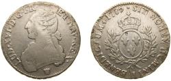 World Coins - France Kingdom 1785 I 1 Écu - Louis XVI Silver (.917) Limoges Mint (1255000) 29.1g VF Dy royales 1708 GadR 356 KM 564 Ciani 2187