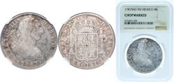 World Coins - Mexico Spanish colony 1787 FM 8 Reales - Carlos III Silver (.896) Mexico City Mint 27.07g NGC CHOPMARKET KM 106a
