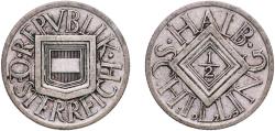 World Coins - Austria First Republic 1925 ½ Schilling Silver (.640) Vienna Mint (22763000) 2.93g XF  KM 2839 Schön 43