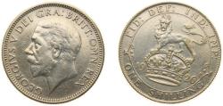 World Coins - Great Britain United Kingdom 1926 1 Shilling - George V (2nd type) Silver (.500) Royal Mint (Tower Hill) (22516400) 5.66g XF KM 816a Sp 4023