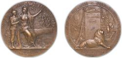 World Coins - France Republic ND Medal - Prix du ministre de la guerre Bronze 63.47g AU