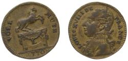 World Coins - Germany Free imperial city of Nürnberg Holy Roman Empire ND Counter token - Louis XVIII Brass 2.35g XF