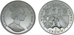 World Coins - Isle of Man Dependency of the British Crownlocated Elizabeth II 1990 1 Crown World Cup, Italy