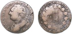 World Coins - France Kingdom 1793 D○ 12 Deniers - Louis XVI (FRANÇOIS) Bronze Dijon Mint (3837970) 13.37g F Dy royales 1723 GadR2 15 KM 600 Ciani 2253 Maz 32-39