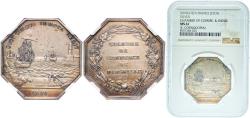 World Coins - France ND Jeton - Chamber of commerce Marseille Chamber of comme & Indus Silver NGC MS 61