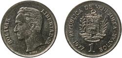 World Coins - Venezuela Fourth Republic 1977 1 Bolívar Nickel Royal Mint (Tower Hill) (200000000) 5.1g UNC  Y 52 Schön 62 NCV mv1bs-da