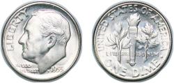 Us Coins - United States Federal republic 1955 S 1 Dime "Roosevelt Silver Dime" Silver (.900) San Francisco Mint (18500000) 2.54g UNC KM 195 Schön 197