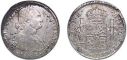 World Coins - Mexico Spanish colony 1805 Mo TH 8 Reales - Charles IV Silver (.903) Mexico City Mint 26.96g XF KM 109