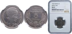 World Coins - France Third Republic 1933 5 Francs - Third Républic (Bazor) Nickel Paris Mint (160078050) 6g NGC MS 63 Franc 2014 335/2 Gad 1789 753