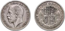 World Coins - Great Britain Kingdom 1928 Half / ½ Crown - George V (4th type) Silver (.500) Royal Mint (Tower Hill) (18762700) 13.98g VF KM 835 Sp 4037