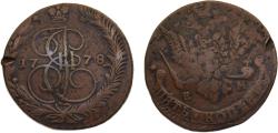World Coins - Russia Empire Ekaterina II 1778 EM 5 Kopecks