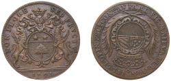 World Coins - France Kingdom 1705 Jeton - États de Bourgogne (Julien Clopin) Copper 9g AU Feu 10078