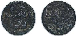 World Coins - Spain Principality of Catalonia Kingdom Ardite - Louis XIV (Barcelona,bust right) Copper 1.35g F Cal 150 KM 100 Dy royales 1615