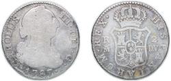 World Coins - Spain Kingdom 1787 M DV 2 Reales - Carlos III (2nd type) Silver (.813) Madrid Mint 5.62g VF KM 412 Cal 1302