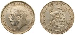 World Coins - Great Britain United Kingdom 1918 1 Shilling - George V (1st type) Silver (.925) (34915900) 5.66g AU KM 816 Sp 4013
