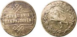 World Coins - Norway Kingdom ND Token - Christiania Steam Kitchen Zinc 2.91g VF  Øverland 71.35