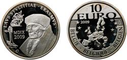 World Coins - Belgium 2009 10 Euros - Albert II (Erasmus) Silver (.925) (15000) 18.75g PF  KM 285 LA BEM-11.14 Schön 267