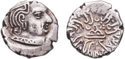 Ancient Coins - India (ancient) Western Satraps 278 - 295 AR Drachm - Bhartrdāman Silver 2.35g VF  BMC Delhi 666 AMF 29.2