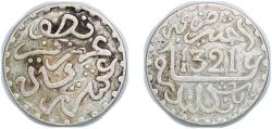 World Coins - Morocco Sultanate AH 1321 (1903) ½ Dirham - Abd al-Aziz (London Mint) Silver (.835) Royal Mint (Tower Hill) (2105000) 1.19g XF  Y 18.1