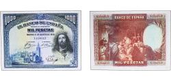 World Coins - Spain 1928 1000 Pesetas Paper AU P 78