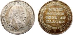 World Coins - Germany Second Empire Friedrich III 1888 Token In Memoriam dead Friedrich III, 28mm